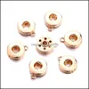 Kunst en ambachten Sier Gold Color 12mm snap knop Charms Connector Hanger Sieraden maken DIY ketting oorbellen Bracelet Leverancier Spo DHCO0