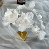 Nakrycia głowy ślubne proste biały kwiat retro opaska do włosów Wedding Hairband Akcesoria do narzeczonych