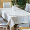 Bordduk PVC -bordsduk Vattent￤t oljef￶rs￤ker tv￤tttryck El mtifunktion Dammt￤t anpassad Drop Delivery Home Tr￤dg￥rd Textiler Tyg OTNMC