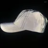 Ball Caps Adult Kids Night Reflective Baseball Hat Casual Sports Rave Flash Cap Unisex Festival Running Bucket