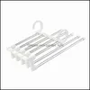 Supports de stockage Racks Pantalons extensibles pliables Stand en acier inoxydable Manteaux de garde-robe Cintre Espace provincial Rack Arrivée 4HD F2 D Ot9Id