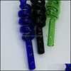 Rökande rör Hög Borosilikat Glasgrön prydnad Sile Tobaksgryttillbehör Pipe Set Portable Transparent 2 5yfa M2 Drop Deliv OtBe8