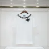 Spring/Summer/Summer 2024 New Chain Letter Print Round Neck T-shirt Men's and Women's Cotton Short Sleeve Loose Pullover