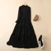 Sıradan Elbise Lady Style Mosaic Dantel Elbise 2023 İlkbahar ve Yaz Yeni Tasarım Büyük Swing Süper Peri Uzun Elbise S-XXL