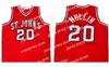 Jerseys de basquete Custom Retro #20 CHRIS MULLIN JERSEY JERSEY MEN HOMEND RED BRANCO QUALQUER TAMANHO 2XS-5XL Nome e Número de qualidade superior