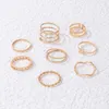 Eenvoudige vlindergewrichtsetsets voor vrouwen Boheemse charmes Hollow geometrie feest sieraden geschenken Anillo 8pcs/sets