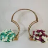 Party Decoration 4/6/10st Gold Arch Stand Road Lead Wedding Table Centerpiece Flower Rack f￶r evenemang