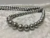 Kedjor 2022 Natural Grey 12-13mm n￤ra South Sea Pearl Necklace ￤r elegant och intellektuell med ljus kvalitet