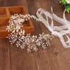 الرأس HP10 Rhinestone Bride Headdress Accessories Head Hair Accessories Bridal Vines With Ribbon Jewelry Tiara for Women Gift