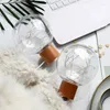 Luzes noturnas estrela lua leve lua USB Charging Bedroom Ball Ball Log Room Falding Led Wood Base Holiday Gift