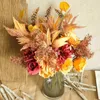 Decorative Flowers Fall Artificial Autumn Decor Silk Bouquet For Home Wedding Thanksgiving Decoration Table Centerpiece