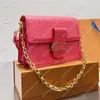 Sagni da donna Designer borse di alta qualità borsette di lusso pura a lettere in pelle di lussuoso Lettera di portafogli a fiore con portata della borsa