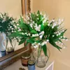 Fleurs décoratives mariage artificiel fleur vallée lily réel touche se sentir vent carillon orchidée plastique faux bouquet mariage table d'accueil déco po po