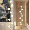 フロアランプモダンなシンプル9ライトLEDランプブラシブラシ青銅光室寝室エルラグジュアリー屋内照明器具
