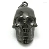 Collares colgantes 2022 Llegados Hombres Boys Calavera 316L Acero inoxidable Cerebro malo Negro