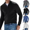 Men's Sweaters Men Quarter-zip Thicken Sweater Winter Thermal Warm Pullover Long Sleeve Casual Loose Sweatshirts
