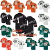 كلية كرة القدم الأمريكية ارتداء NIK1 NCAA College Jerseys Miami Hurricanes 1 Allen Hurns 1 Lorenzo Lingard 12 Jim Kelly 12 Malik Rosier Jr Custom Football Stitched