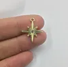 Charms Eruifa 10pcs 16mm Cute Six-pointed Star With Stone Zinc Alloy Pendant Jewelry DIY Necklace Bracelet Earrings 2 Colors