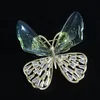 Luxury Gradient Crystal Butterfly Brooch for Women Gold Plated Dress Corsage Pin Suit Clothing Accessories Jewelry Gifts