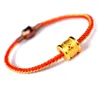 Braccialetti con ciondoli Corda rossa alla moda intrecciata a mano con fibbia magnetica in acciaio inossidabile Corda semplice