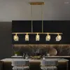 Chandeliers Deyidn Modern Copper Crystal Chandelier Lamp Luxury American Long Dining Table Bar Living Room Home Interior Lighting