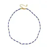 Collier ras du cou en petites perles pour Femme, couleur, Style coréen, accessoires de cou, perles d'eau douce naturelles, faites à la main