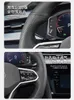 Housse de volant de voiture en cuir noir | Pour Volkswagen Passat B9 Tiguan Golf 8 2020 Atlas 2020 2021, cousue à la main, en cuir noir antidérapant
