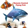 Elektro/RC Tiere Electricrc Fernbedienung Hai Spielzeug Luft Schwimmen Fisch Infrarot Fliegende Ballons Clown Geschenke Party Dekoration Ani Dh3Br