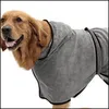 Abbigliamento per cani Cappotto con stampa zampa Animali domestici Panno per il viso Accappatoio Cappuccio Cintura Abbigliamento Mti Colore Moda Assorbimento Acqua Bastone magico 20By P2 Drop D Otp4C