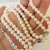 Strand Pearl Tasbih Prayer Beads 99 Natural Freslwater Muslim Rosary Size 6-7mm Misbaha Islamic Eid Gift Arabiska modesmycken