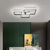 Kronleuchter Moderne kreative schwarze Quadrate Kronleuchter Lichter für Wohnzimmer Esszimmer Schlafzimmer Studie Innen-Deko-Beleuchtung dimmbare Deckenlampen