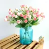 Decorative Flowers Autumn 15 Heads/bouquet Small Bud Roses Bract Simulation Silk Rose Home Decorations For Wedding