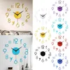 Horloges murales 20 pouces horloge moderne 3D bricolage acrylique Design rond numérique numéro autocollants pour salon décor à la maison Art décalcomanie