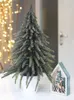 크리스마스 장식 창조적 인 흰색 분지 작은 나무 시뮬레이션 DIY 홈 화장한 선물 데스크탑 미니 장식 장식 장식