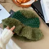 Ladies Knitted Hats Warm and Lock Temperature Outdoor Women Skin-Friendly Soft Big Head Woolen Bucket Hats Clothing Accessories