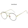 Sunglasses Frames 2022 Samjune Arrival Women Round Clear Frame Eyeglasses Transparent Gold Glasses Metal Vintage Prescription Eyewear