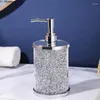 Set di accessori per il bagno Luce di lusso con diamante rotto Gel doccia Bottiglia vuota Bagno Push-tipo Disinfettante per le mani di alta qualità Dispenser di sapone Ornamenti