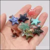 Arts And Crafts Natural Crystal Five Point Star Shape Stone Charms Handmade Pendants For Necklace Earrings Jewelry Making Sports2010 Dhggn