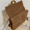 CC marka sırt çantası tarzı kadın flep tasarımcısı sırt çantası stili khaki süet altın donanım çift zincirli crossbod omuz omuz vintage çanta lüks taşınabilir sacoche co