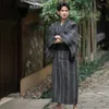 Etnische kleding Traditionele Japan Kimono met Obi losse mannen die gewaad en riem samurai huiskleding baden Yukata mannelijke lounge gewaden kleedjurk