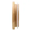 Tampas de tampa de bambu UPS 70 mm 86mm copos reutilizáveis ​​jarra de pedreiro com orifício de palha e selo de silicone