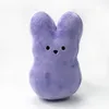 15 cm Mini Easter Bunny Peeps Plush Doll Pink Blue Gul Purple Rabbit Dolls For Childrend Söta mjuka plysch Toys3396779
