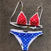 Designer Bikini Badpak Vrouwen Sexy Badpak Dames Backless Split Letter Veelkleurige Zomertijd Strandbadpakken Wind Badmode 2023