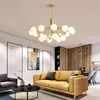 Chandeliers Modern Luxury Chandelier Gold Glass Lamp Shade Lighting Nordic Romantic Led Italian Design Bubble