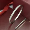 Thin Lover Screw Bracelet With Screwdriver Diamonds Bangles Luxury Jewelry Womans Rose Gold Platinum Designer Bracelets For Women Accessories Wholesale