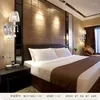 Настенные лампы творческая лампа европейская хрустальная светодиодная спальня спальня кровати эль роскошная гостиная Лестница
