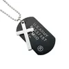 Hangende kettingen 316L roestvrij staal Cross Dog Tag ketting Heren Cool Trendy U.S. Army Soldier Naam Sieraden Ball Chain