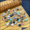 Arts And Crafts 8X15Mm Gold Edge Natural Crystal Rec Stone Charms Rose Quartz Pendants Trendy For Jewelry Making Sports2010 Drop Del Dhfiz