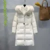 Designer 22FW Damenjacken, Mantel, Parka, Daunenjacken, Mäntel, modische lange Jacke, Trench-Oberbekleidung, Taschen, übergroße Damen-warme Oberbekleidung