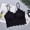 Camisoles & Tanks Black Sexy Bra Plus Size Lace Women's Underwear Seamless Bralette Top Push Up Crop Invisible Brassiere Lingerie